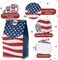 36 Pack Patriotic Treat Bags with Stickers American Flag Stars Stripes Paper Party Favor Bags 4th of July